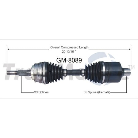 Surtrack Axle Cv Axle Shaft, Gm-8089 GM-8089
